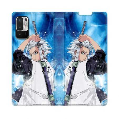 Housse Cuir Portefeuille Pour Redmi Note 10 5G Manga Bleach Hitsugaya