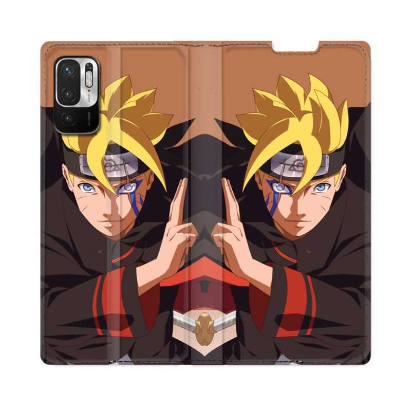 Housse Cuir Portefeuille Pour Redmi Note 10 5G Manga Boruto Signe