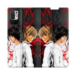 Housse Cuir Portefeuille Pour Redmi Note 10 5G Manga Death Note Duo