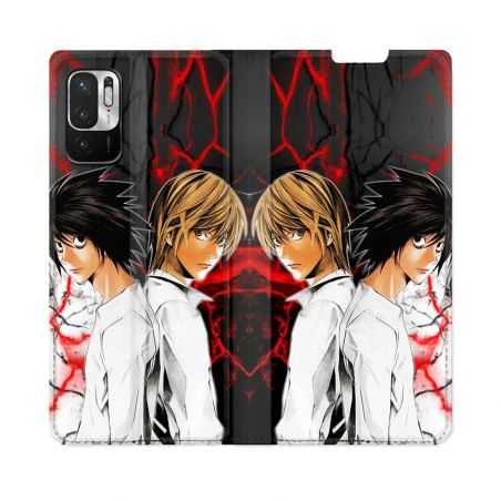 Housse Cuir Portefeuille Pour Redmi Note 10 5G Manga Death Note Duo