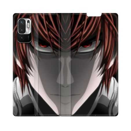 Housse Cuir Portefeuille Pour Redmi Note 10 5G Manga Death Note Kira