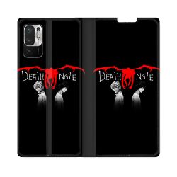 Housse Cuir Portefeuille Pour Redmi Note 10 5G Manga Death Note Noir