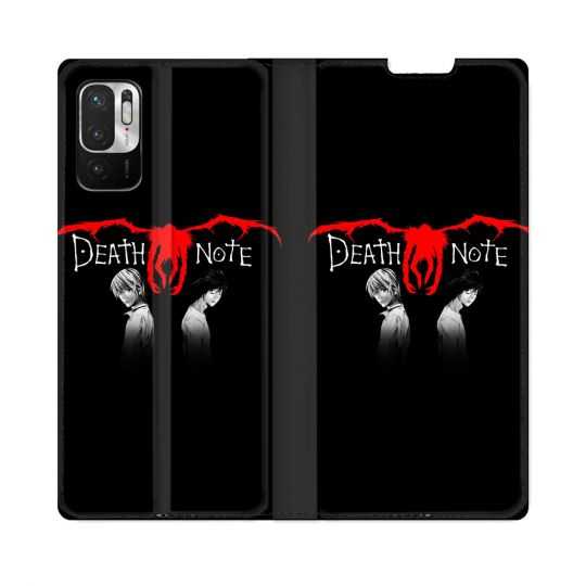 Housse Cuir Portefeuille Pour Redmi Note 10 5G Manga Death Note Noir