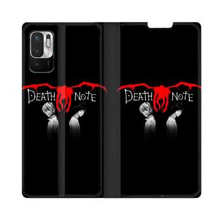 Housse Cuir Portefeuille Pour Redmi Note 10 5G Manga Death Note Noir