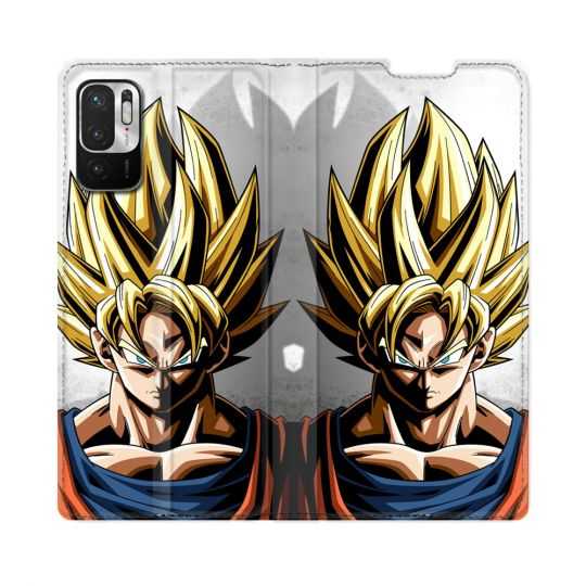 Housse Cuir Portefeuille Pour Redmi Note 10 5G Manga Dragon Ball Sangoku Portrait