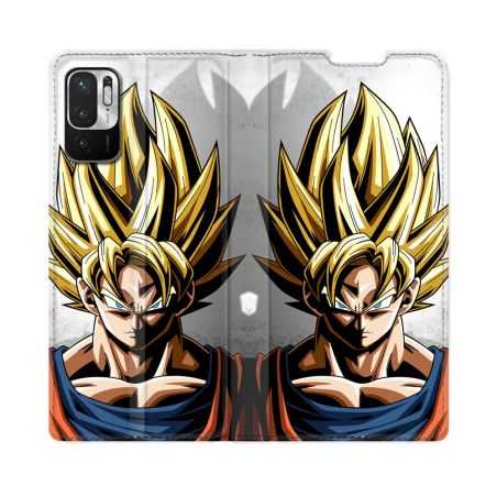 Housse Cuir Portefeuille Pour Redmi Note 10 5G Manga Dragon Ball Sangoku Portrait