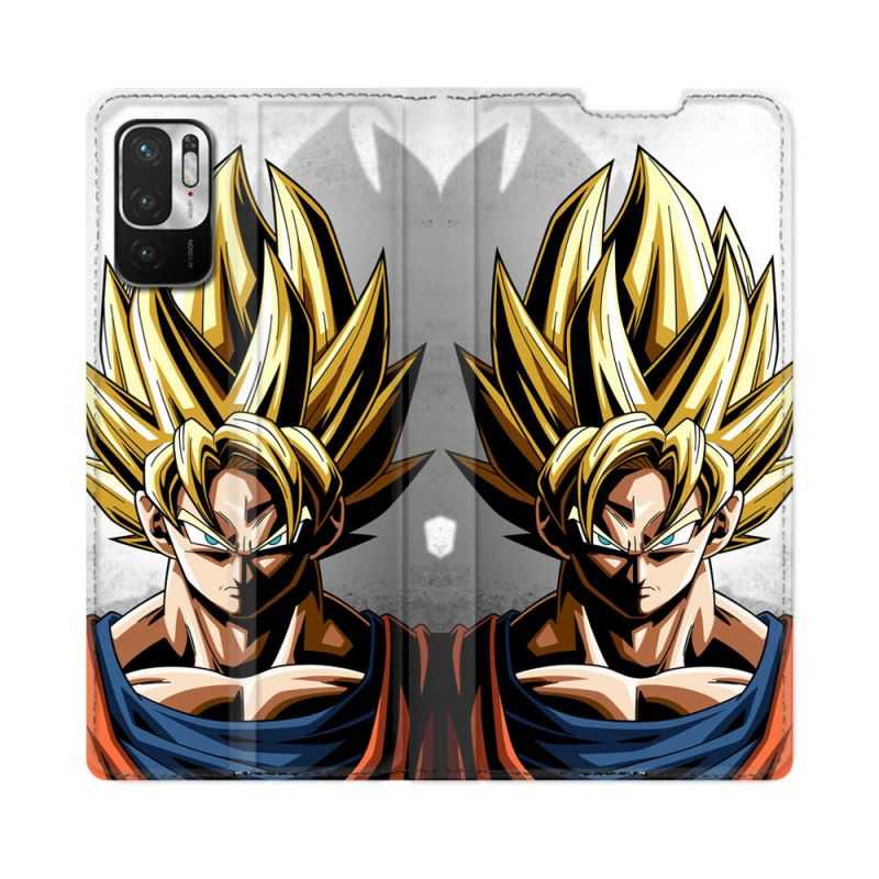Housse Cuir Portefeuille Pour Redmi Note 10 5G Manga Dragon Ball Sangoku Portrait