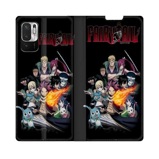Housse Cuir Portefeuille Pour Redmi Note 10 5G Manga Fairy Tail Logo Team