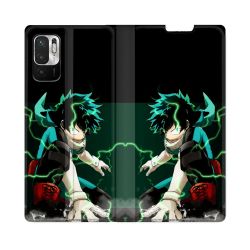 Housse Cuir Portefeuille Pour Redmi Note 10 5G Manga My Hero Academia Deku