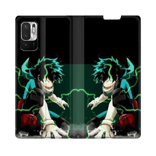 Housse Cuir Portefeuille Pour Redmi Note 10 5G Manga My Hero Academia Deku