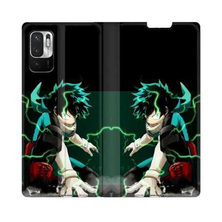Housse Cuir Portefeuille Pour Redmi Note 10 5G Manga My Hero Academia Deku