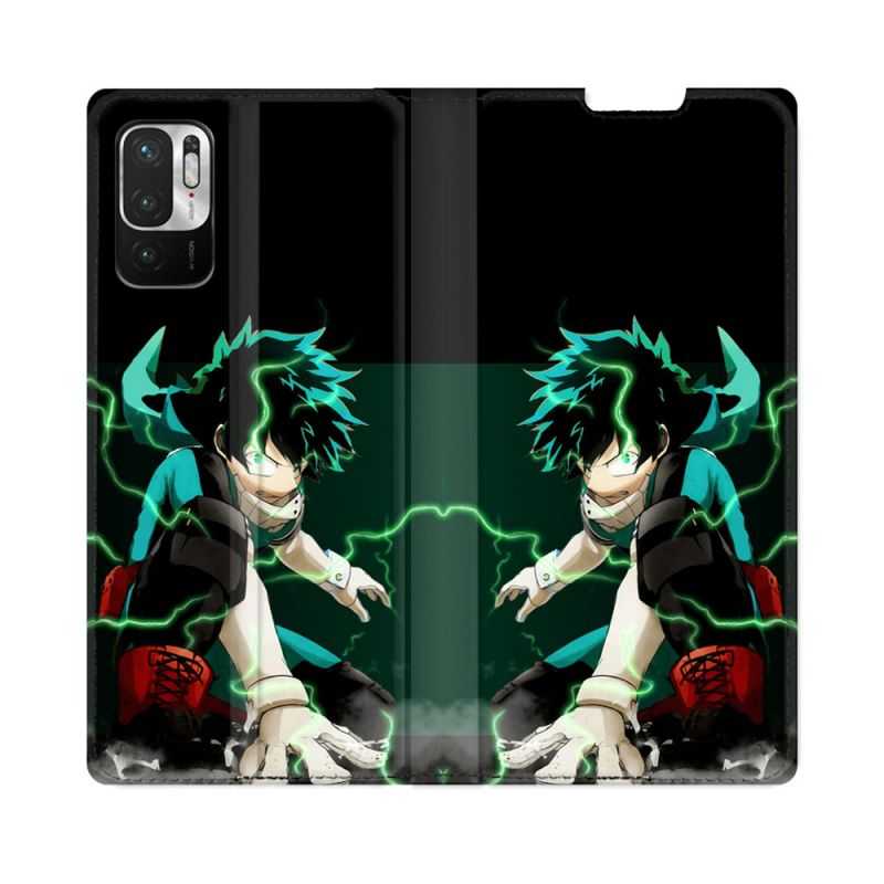 Housse Cuir Portefeuille Pour Redmi Note 10 5G Manga My Hero Academia Deku