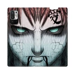 Housse Cuir Portefeuille Pour Redmi Note 10 5G Manga Naruto Gaara
