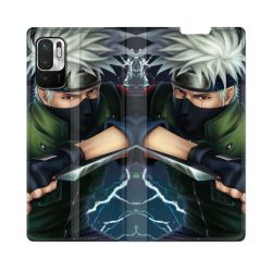 Housse Cuir Portefeuille Pour Redmi Note 10 5G Manga Naruto Kakashi