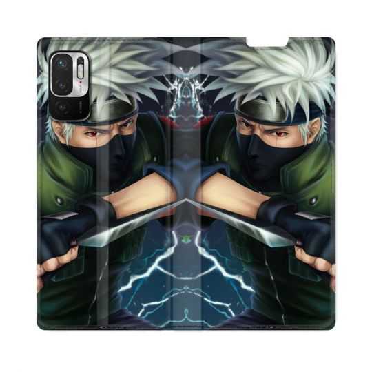 Housse Cuir Portefeuille Pour Redmi Note 10 5G Manga Naruto Kakashi