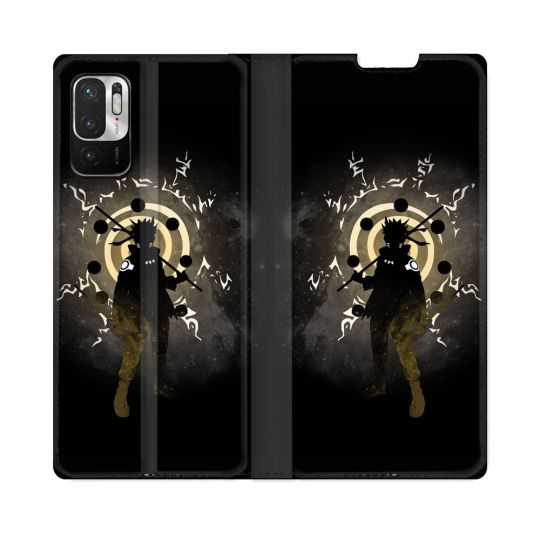 Housse Cuir Portefeuille Pour Redmi Note 10 5G Manga Naruto Sage