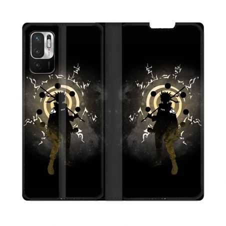 Housse Cuir Portefeuille Pour Redmi Note 10 5G Manga Naruto Sage