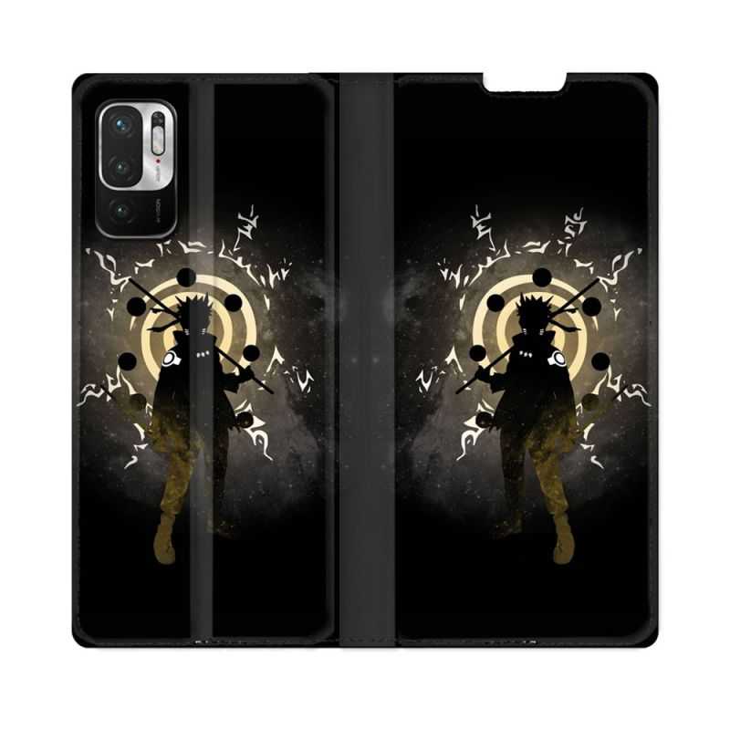 Housse Cuir Portefeuille Pour Redmi Note 10 5G Manga Naruto Sage