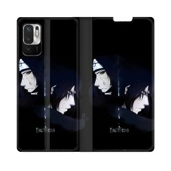 Housse Cuir Portefeuille Pour Redmi Note 10 5G Manga Naruto Sasuke Itachi