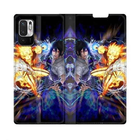 Housse Cuir Portefeuille Pour Redmi Note 10 5G Manga Naruto VS
