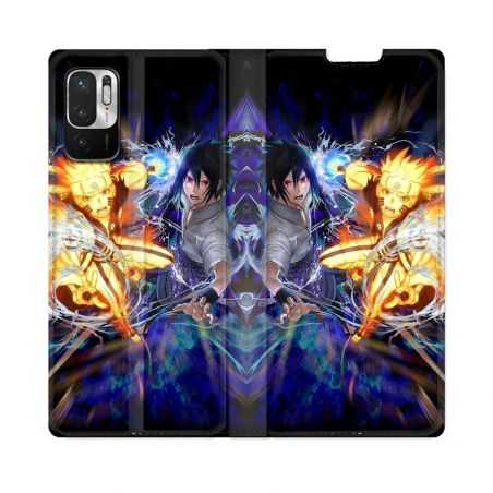 Housse Cuir Portefeuille Pour Redmi Note 10 5G Manga Naruto VS