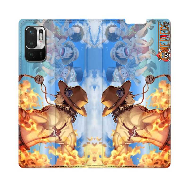 Housse Cuir Portefeuille Pour Redmi Note 10 5G Manga One Piece Ace Color