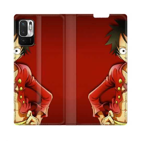 Housse Cuir Portefeuille Pour Redmi Note 10 5G Manga One Piece Luffy