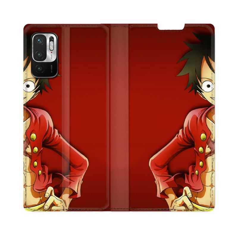 Housse Cuir Portefeuille Pour Redmi Note 10 5G Manga One Piece Luffy