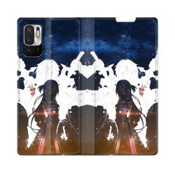 Housse Cuir Portefeuille Pour Redmi Note 10 5G Manga SAO sword Art Online Asuna