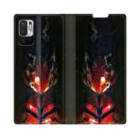 Housse Cuir Portefeuille Pour Redmi Note 10 5G Manga Solo Leveling Igris