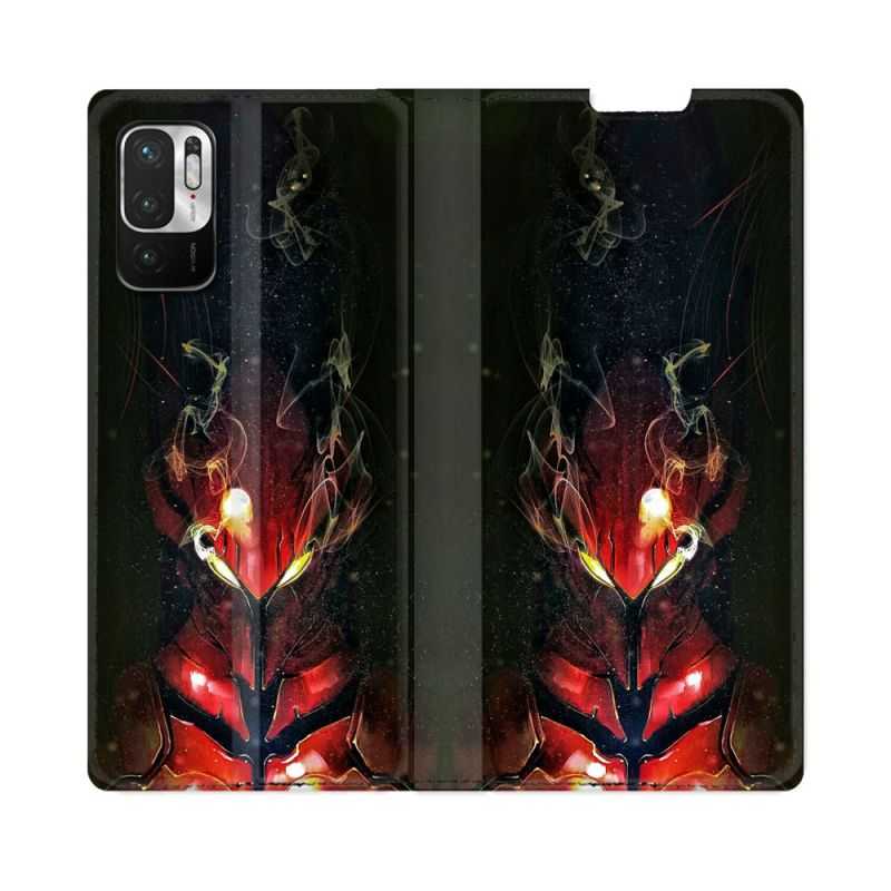 Housse Cuir Portefeuille Pour Redmi Note 10 5G Manga Solo Leveling Igris