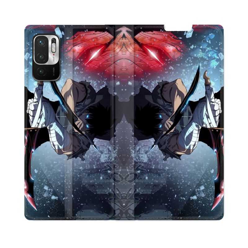 Housse Cuir Portefeuille Pour Redmi Note 10 5G Manga Solo Leveling Sung Epee
