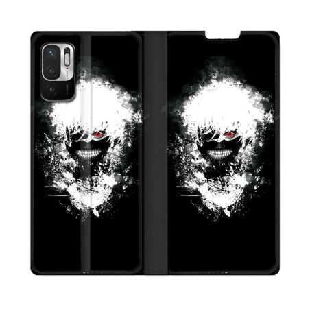 Housse Cuir Portefeuille Pour Redmi Note 10 5G Manga Tokyo Ghoul Kaneki Tag