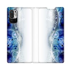 Housse Cuir Portefeuille Pour Redmi Note 10 5G Musique Partition Vague