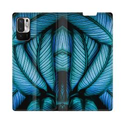 Housse Cuir Portefeuille Pour Redmi Note 10 5G Nature Feuille Palmier