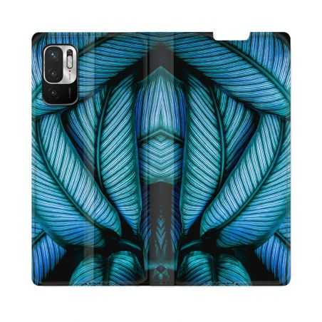 Housse Cuir Portefeuille Pour Redmi Note 10 5G Nature Feuille Palmier