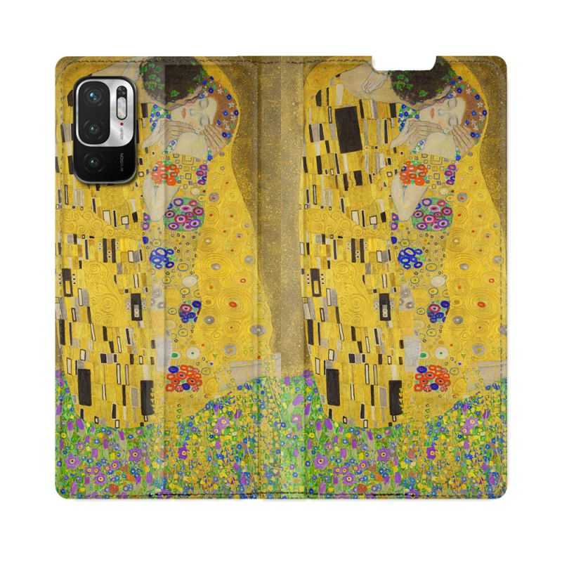 Housse Cuir Portefeuille Pour Redmi Note 10 5G Peinture Le Baiser