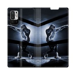 Housse Cuir Portefeuille Pour Redmi Note 10 5G Sport Boxe Poing