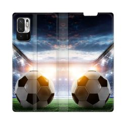 Housse Cuir Portefeuille Pour Redmi Note 10 5G Sport Football Stade