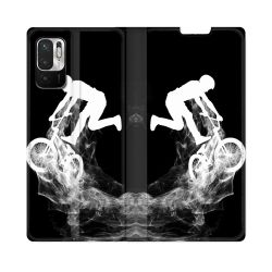 Housse Cuir Portefeuille Pour Redmi Note 10 5G Sport VTT Noir