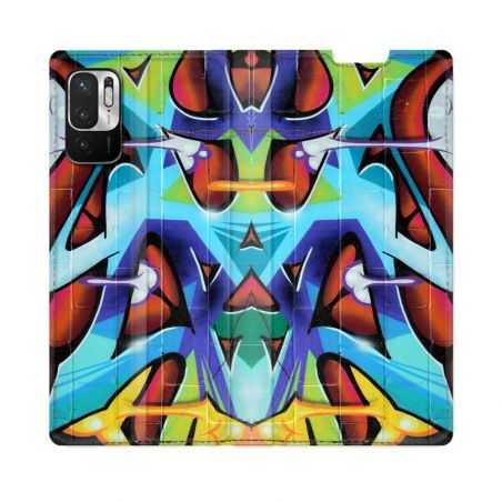 Housse Cuir Portefeuille Pour Redmi Note 10 5G Street Art Graf Color