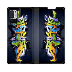 Housse Cuir Portefeuille Pour Redmi Note 10 5G Street Art Graffiti