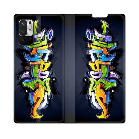 Housse Cuir Portefeuille Pour Redmi Note 10 5G Street Art Graffiti