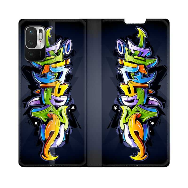 Housse Cuir Portefeuille Pour Redmi Note 10 5G Street Art Graffiti