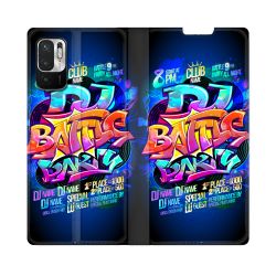Housse Cuir Portefeuille Pour Redmi Note 10 5G Street Art Rap