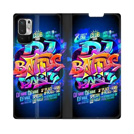 Housse Cuir Portefeuille Pour Redmi Note 10 5G Street Art Rap