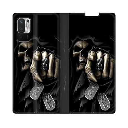 Housse Cuir Portefeuille Pour Redmi Note 10 5G Tete de Mort Your Next