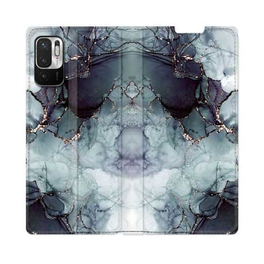 Housse Cuir Portefeuille Pour Redmi Note 10 5G Texture Marbre Gris