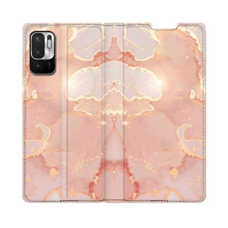 Housse Cuir Portefeuille Pour Redmi Note 10 5G Texture Marbre Rose