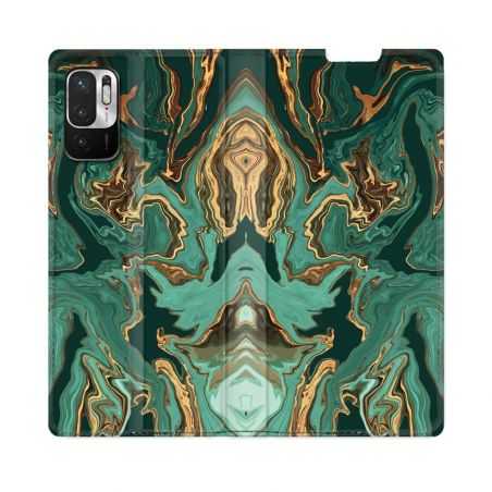 Housse Cuir Portefeuille Pour Redmi Note 10 5G Texture Marbre Vert